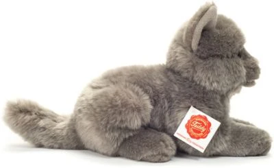 Teddy-Hermann Kartäuser Katze Liegend, 20 Cm 4 Teddy-Hermann Kartäuser Katze Liegend, 20 Cm – Bild 2