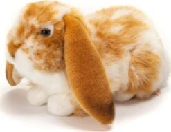 Teddy-Hermann Hase Liegend Hellbraun/weiß Gescheckte, 30 Cm