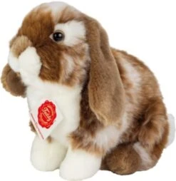 Teddy-Hermann Hase Sitzend Dunkelbraun/weiß Gescheckt 20 Cm