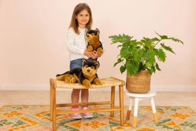 Teddy-Hermann Schäferhund Liegend 45 Cm 6 Teddy-Hermann Schäferhund Liegend 45 Cm – Bild 4