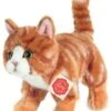 Teddy-Hermann Katze Stehend Rot Getigert 20 Cm