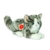 Hermann Teddy 90691 Katze Liegend Grau 20 Cm -Teddy Hermann hermann teddy 90691 katze liegend grau 20 cm