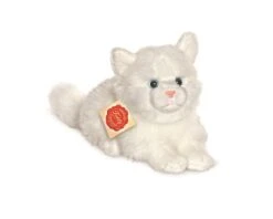 Hermann Teddy 90696 Katze Liegend Weiß 20 Cm