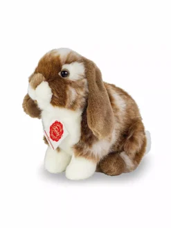 HERMANN TEDDY, Plüschtier - Hase Sitzend Dunkelbraun/weiss 20cm