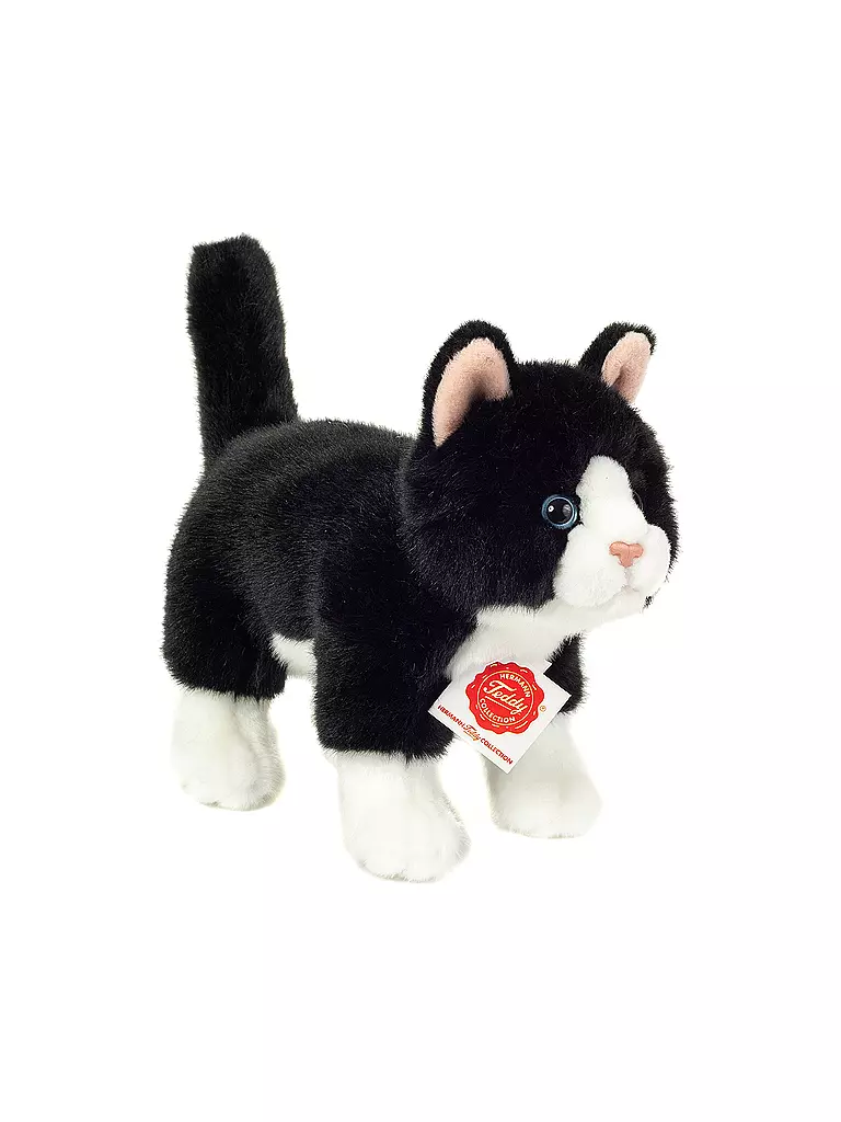 HERMANN TEDDY, Plüschtier - Katze Stehend Schwarz/weiss 20cm 3 HERMANN TEDDY, Plüschtier - Katze Stehend Schwarz/weiss 20cm