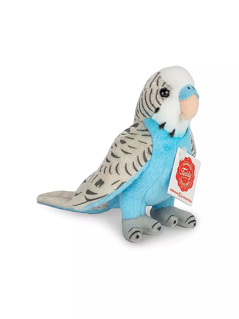 HERMANN TEDDY, Plüschtier - Wellensittich Blau 13cm 3 HERMANN TEDDY, Plüschtier - Wellensittich Blau 13cm
