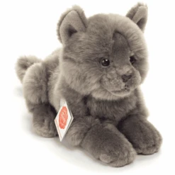 Teddy HERMANN® Kartäuser Katze Liegend, 20 Cm